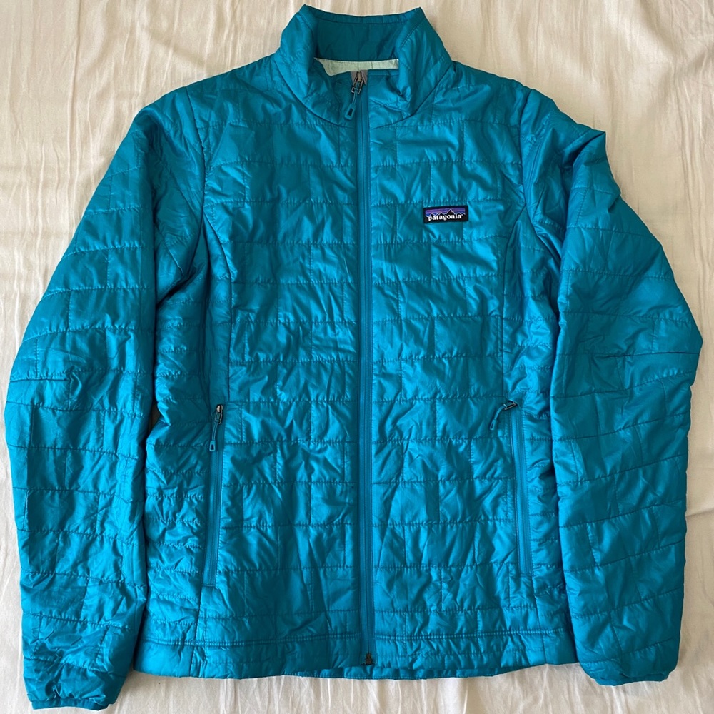 Teal Patagonia Nano Puff Jacket